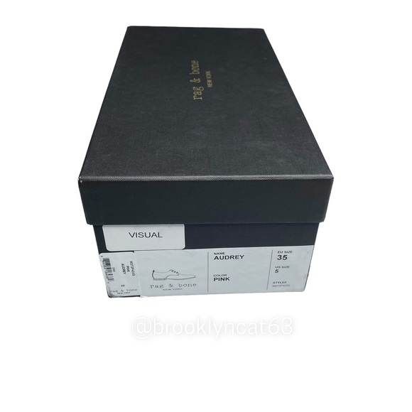 rag & bone audrey shoes leather oxfords flats pink 5 - Picture 12 of 13